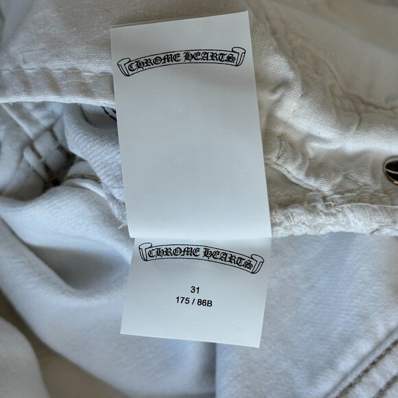 Chrome Hearts Levis White & Cheetah Cross Patch Jeans - Picture 6 of 6
